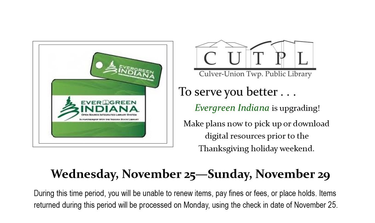 Culver Public Library tweet media