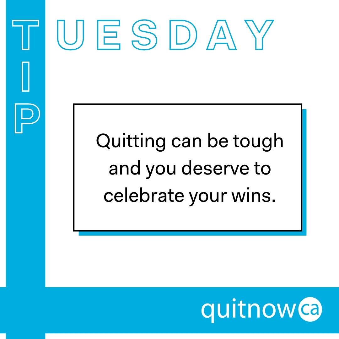 quitnowbc's tweet photo. Remember to reward yourself! A walk in the park, your favourite treat, extra time with your family or pets are great examples of positive rewards. Quitting can be tough, celebrate your wins!
#tiptuesday #quittingtips #tips #treatyourself #quittingtime
https://t.co/CtkjFxYjnR https://t.co/enie79h3HO