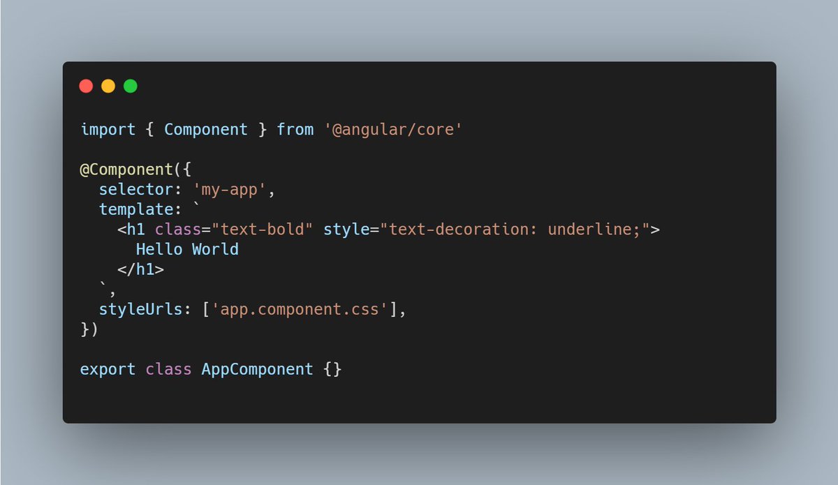 zoaibdev's tweet image. Continuing with the #AngularVsReact series.
Here is how you can apply a style class to an element and an inline style - in both Angular and React.
Angular here is closer to how you specify styles in HTML. React requires "className" instead.