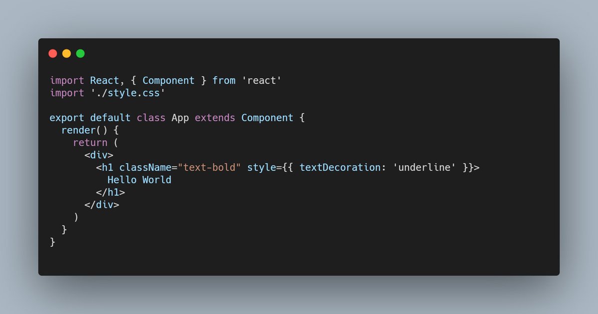 zoaibdev's tweet image. Continuing with the #AngularVsReact series.
Here is how you can apply a style class to an element and an inline style - in both Angular and React.
Angular here is closer to how you specify styles in HTML. React requires "className" instead.