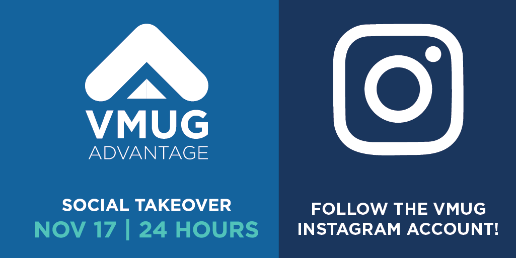 MyVMUG's tweet photo. Did you know that VMUG has an Instagram? Make sure you follow "vmug" today and catch an exclusive @VMUGAdv discount code on their page! π #ADVTinkerTryTakeover https://t.co/lTo2SUBobd
