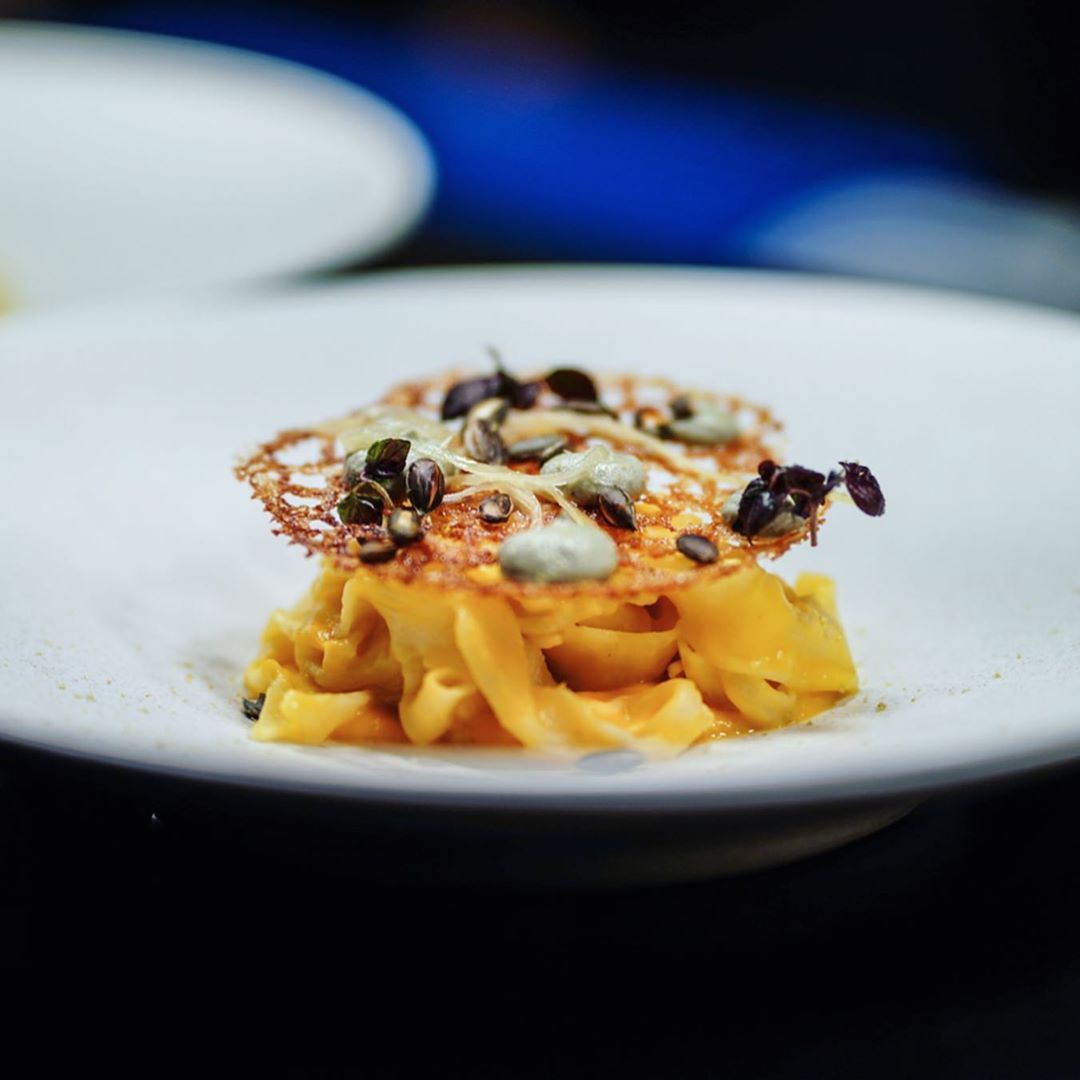 Since we can't treat you to our plan based menu during lockdown, we'll be celebrating #WorldVeganMonth with some memorable dishes from last year's menu! Can you guess what went into this dish? 👨🏻‍🍳| 📸@theupcomingfood