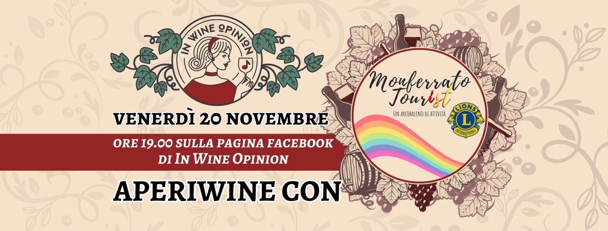 OpinionWine's tweet photo. Primo aperitivo virtuale in live con In Wine Opinion! Ospite di questo primo incontro: le ragazze di Monferrato Tourist che ci faranno conoscere il loro progetto legato al territorio del Monferrato e l'interessante e lodevole iniziativa #assaggioilmonferrato!

#monferrato #wine https://t.co/sO7uE0W6kP