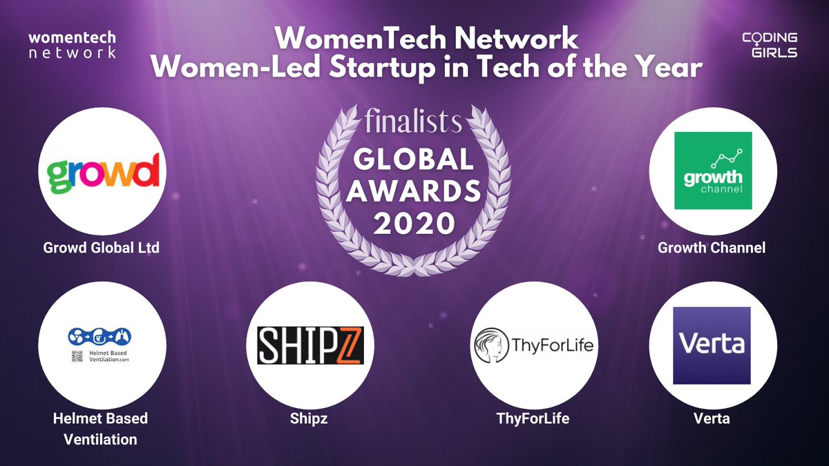WomenTechNet's tweet image. 👏 Let's give these startups a round of applause for competing for the Women-Led Startup in Tech of the Year Award 2020!
🎫 Get your ticket here to join the live ceremony: lnkd.in/eTbdKGs
#womenintechnology #WomenTechNet #WTGA2020 #witawards #dita20 #witawards2020