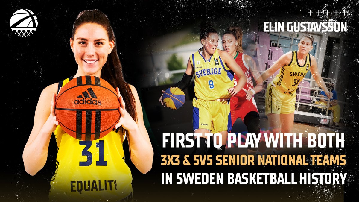 Svensk Baskethistoria! 🇸🇪🥇 Efter lördagens debut är Elin Gustavsson nu den första och enda spelaren i Svensk Basket som har spelat i seniorlandslaget både i 3x3 och i 5v5! 😀 (📸 via @swebasketball) @FIBA3x3 | #SwedenBasketball