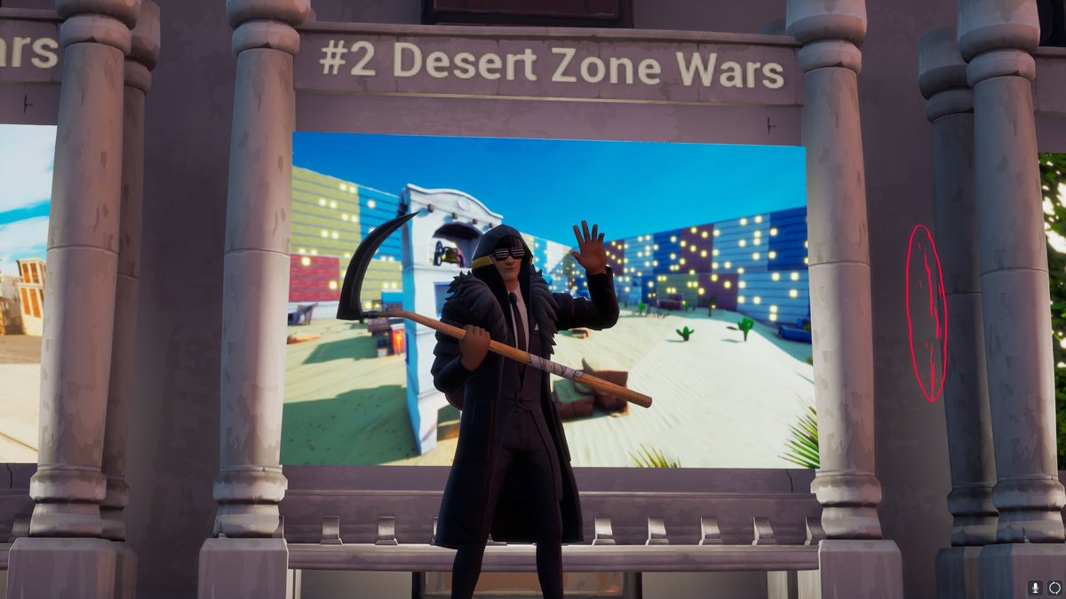 Ya pueden Encontrar el portal de matchmaking de Desert Zone Wars en el hub del modo creativo de Fornite ^.^
Thanks <a href="/FNCreate/">Fortnite Creators</a>