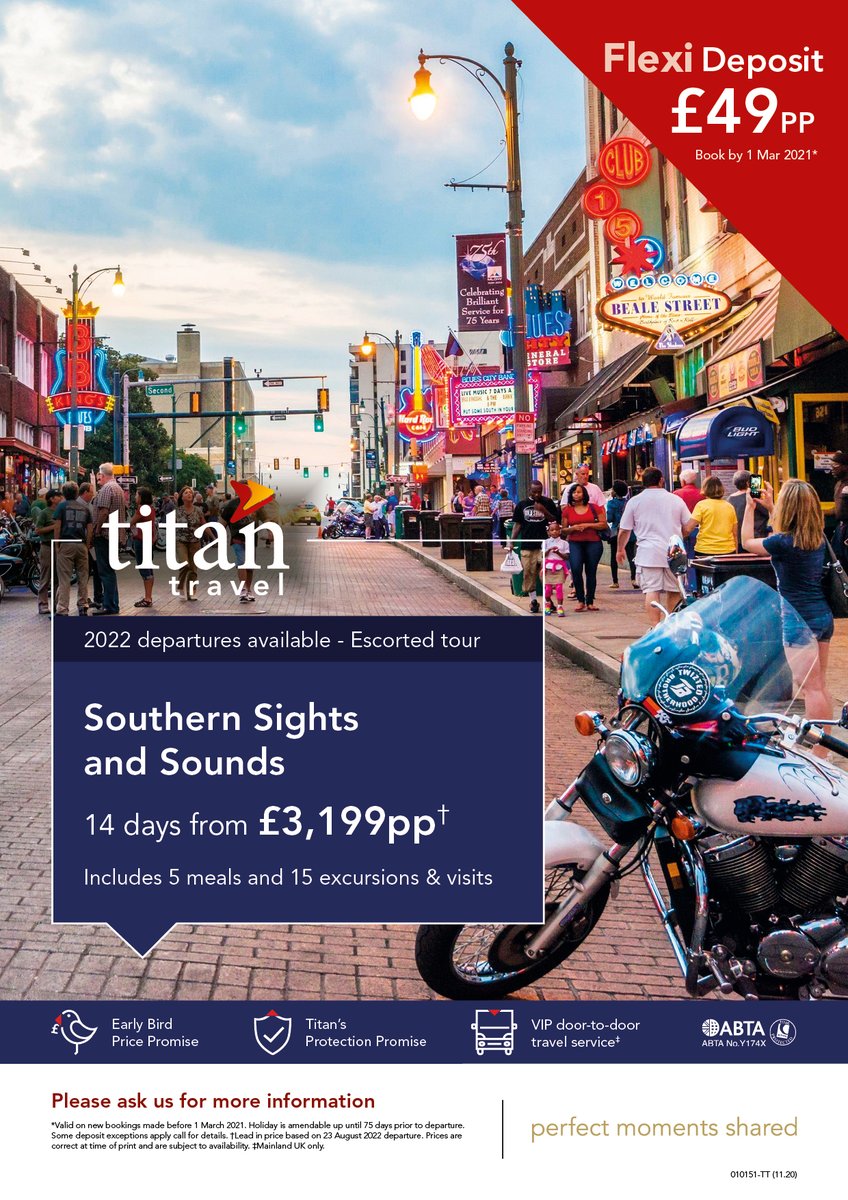 Its great to have something to look forward to. Just take a look at these amazing trips from Titan, many 2022 departures are on sale with just a £49 per person deposit. Contact me for information on any of these plus loads more.
