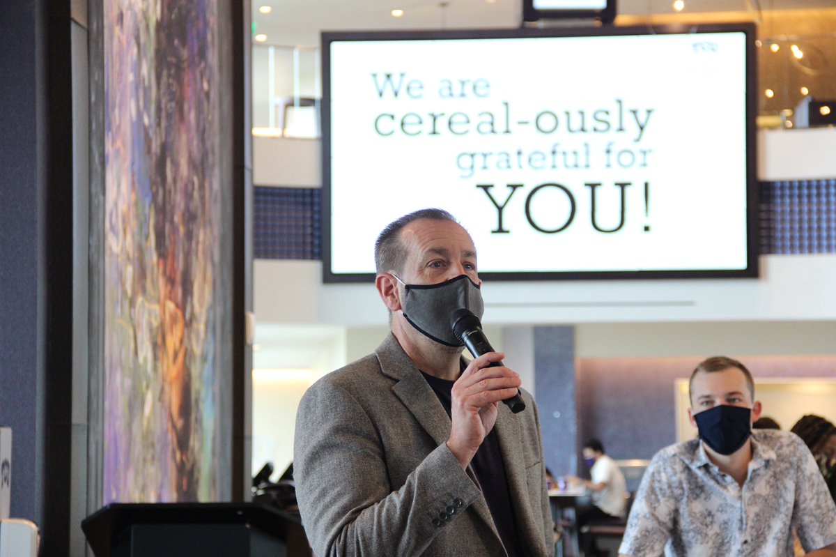 TCUDining's tweet image. This past weekend Housing hosted a RA luncheon. Dining was so glad to be apart of this. Although the hall directors and staff said their thank you’s - dining would also like to say thank you for all the students that helped us deliver the Isolation meals this semester.#tcuhousing