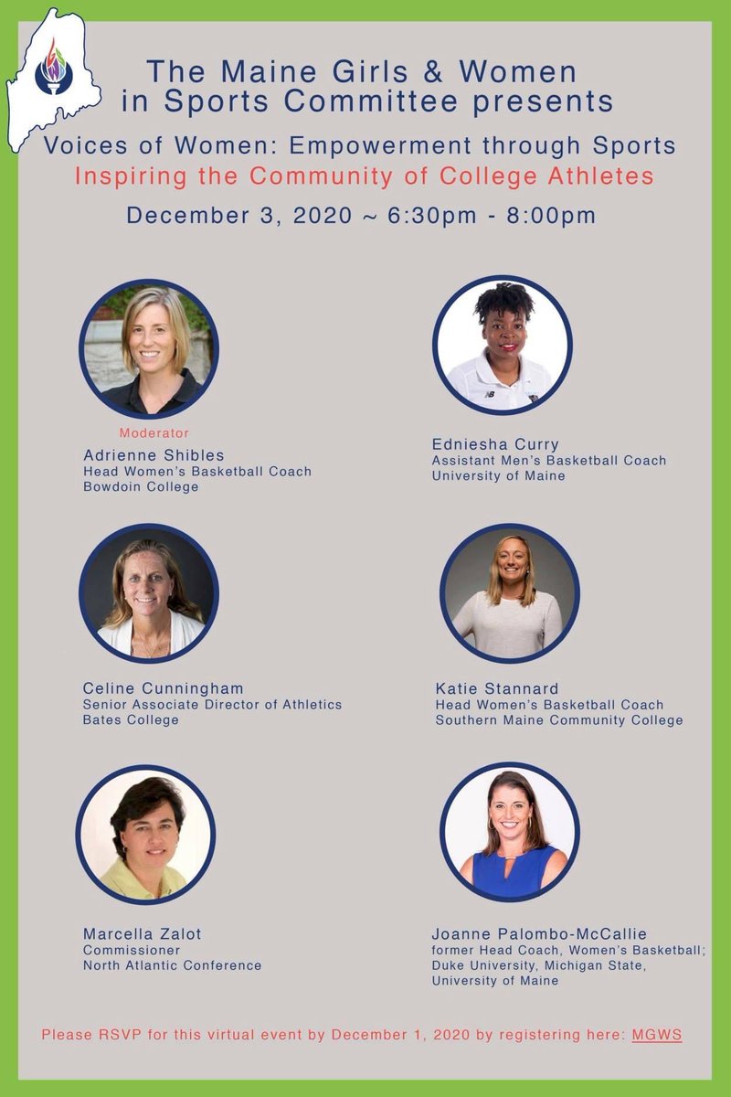 SMCCseawolves's tweet photo. Head @seawolveswbb Coach Katie Stannard @smcccoachb will add to an amazing panel of women leaders in Maine to present “Voices Of Women: Empowerment through Sports.” @MaineSportsComm

REGISTER for the event: https://t.co/HIyeTqoV57 https://t.co/Krjm1LEBxk