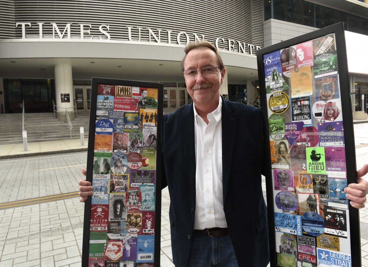timesunion's tweet photo. The online auction for 350 backstage concert passes collected over 27 years at the #TimesUnionCenter by General Manager Bob Belber hit $22,000 in its first two hours. https://t.co/dvTVffXjxC https://t.co/YCNdvLGRFb