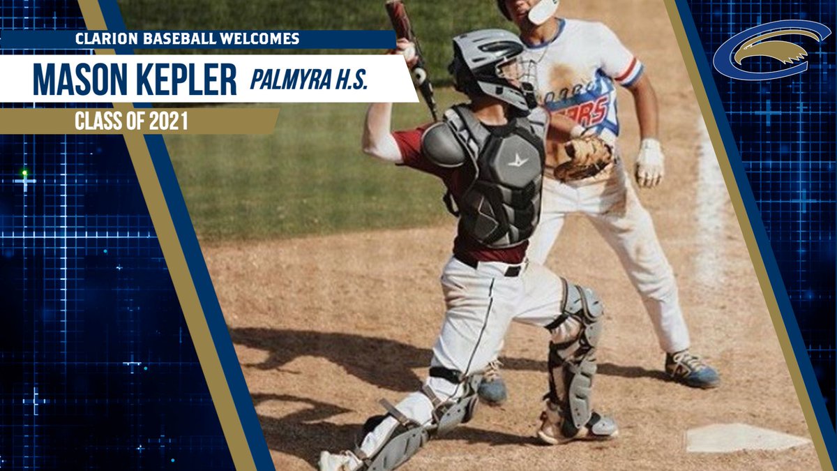 ClarionBaseball's tweet photo. Welcome to “The Nest” Mason Kepler, catcher from Palmyra High School. https://t.co/1ATrqnhchD