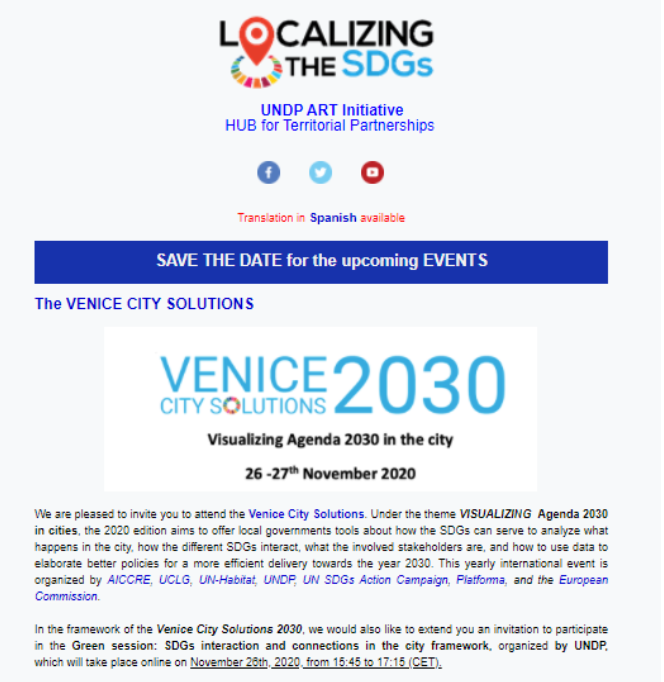 UNDP_ART's tweet photo. 🧐Have a look at our latest newsletter! We bring you fresh news about:
▶️#VeniceCitySolutions2030
▶️5th #WorldLEDForum
▶️Towards the World Forum #CitiesofPeace
▶️#sustainabledevelopment master's degree
and much more❗️
Check it out here👉https://t.co/N3CYl4sZXQ! https://t.co/WdkOZSijzN