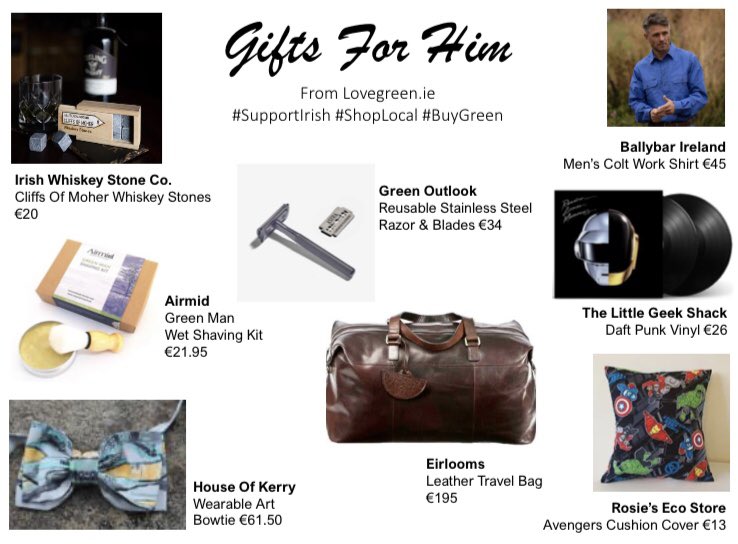 #IrishGiftIdeas for him from Lovegreen.ie #SupportIrish #ShopLocal #BuyGreen