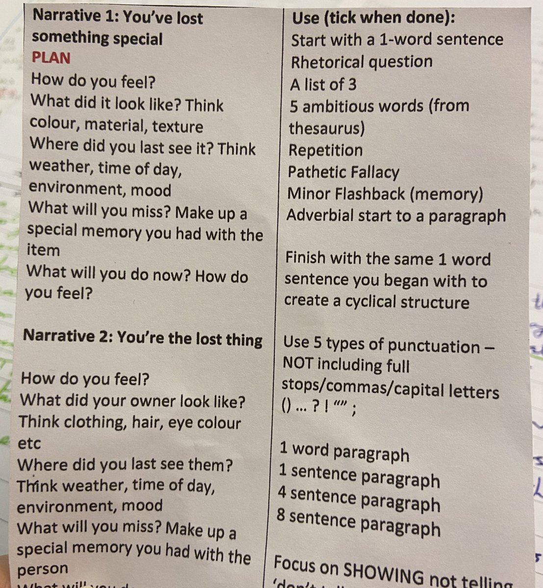 Finally, it was time for the students to craft their own: we’ve had watches, masks, rings, zips... all kinds of things! We’ve spent a lot of time working on paragraph and sentence types (instead of huge no paragraph/punctuation pieces)and I used a little checklis (nothing great!)