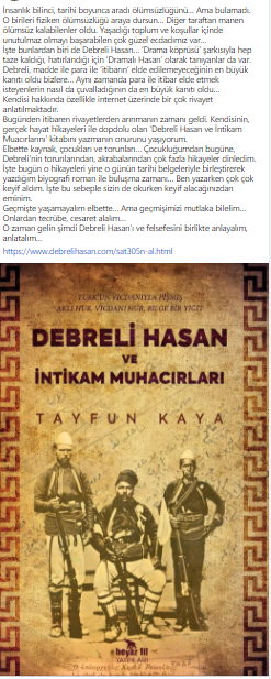 #DebreliHasan yeni kitabım çıktı.