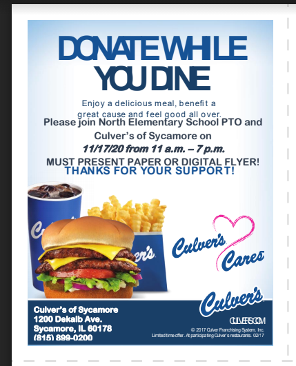 Northstars427's tweet photo. Culver's Cares Day for North PTO from 11:00AM-7:00PM. https://t.co/UUSFpwMkxF