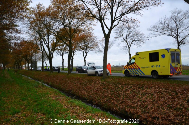 Dinsdagmiddag even voor drie uur is een kettingbotsing ontstaan op de Provincialeweg N367 te Oude Pekela.