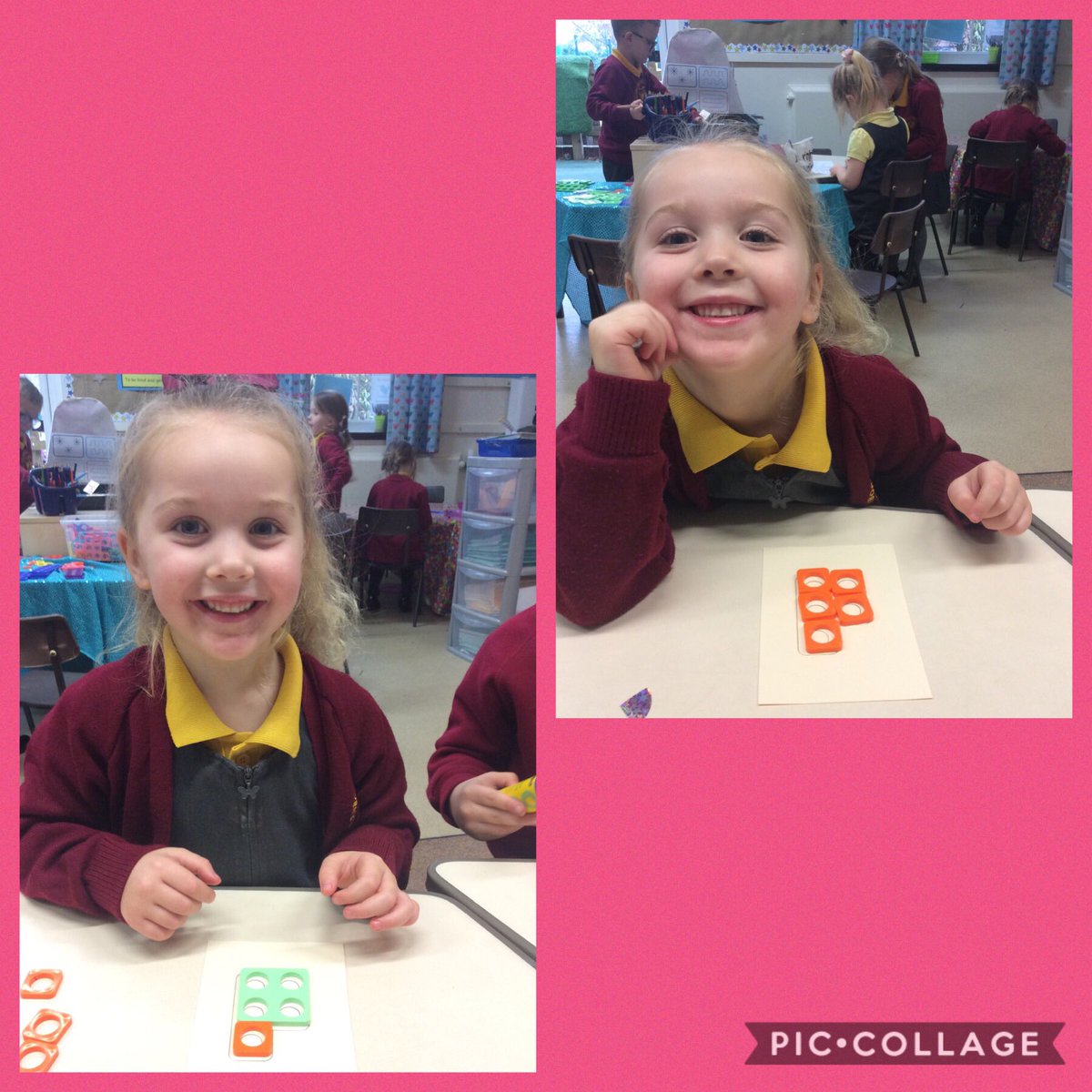 FRISroom4's tweet photo. Our number of the week is 5! We have been looking at different ways to make 5 using the numicon! 5️⃣ https://t.co/1XO4kUPNLw