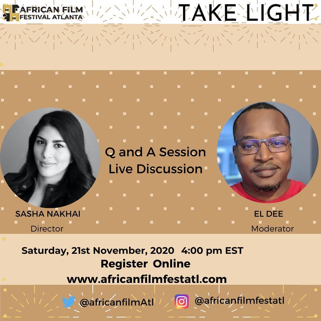 StorylineEnt's tweet photo. Director of #TakeLight , @ShashaNakhai will be doing a Q&A this Saturday at @AfricanfilmArts ! Register today!
#takelight #documentary #film https://t.co/LFaLRpFNcI