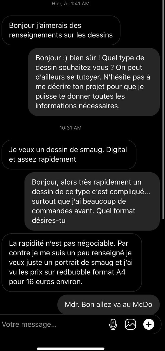 valonia_art's tweet photo. Ah je suis morte 

« Fais moi un dessin de ouf de smaug  ça coûte 16 euros je le sais je suis chef de projet » 

Son « c’est honteux » j’arrive pas a m’en remettre 🤣 https://t.co/Lbi6OWX2Zo