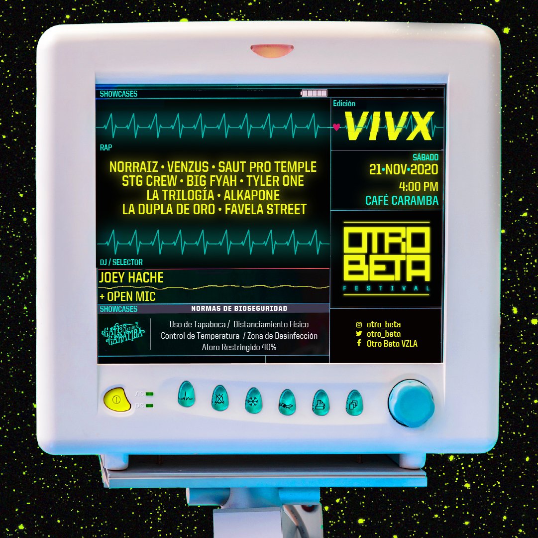 #Maracay #SAB #21NOV <a href="/cafecaramba/">@cafecaramba</a> 4PM #Showcase #Rap @norraizO @venzusSC #SautProTemple #STGCrew <a href="/BigFyah/">BIG FYAH</a> <a href="/TylerOneMusic/">| T Y L E R |</a> #LaTrilogia #Alkapone  #DuplaDeOro #FavelaStreet <a href="/Joey_Hache/">Joey_Hache</a> Normas Tapaboca/DistanciamientoFísico/ControlTemperatura/ZonaDesinfección/ForoRestringido #Gratis