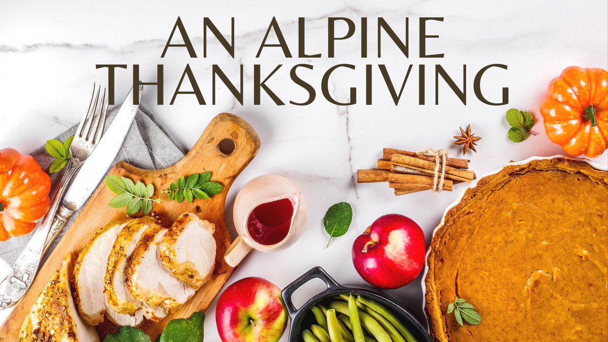 ALResort's tweet photo. Don't get overwhelmed with Thanksgiving plans... Order a meal from us at ALR and drop off a plate of turkey dinner on the doorstep (contactless) for your friends and family! Help us share this affordable option to celebrate &amp; stay safe! https://t.co/FbKjuwsgtX🥧🦃
#DinewithAlpine https://t.co/Lx0bSNB6k5
