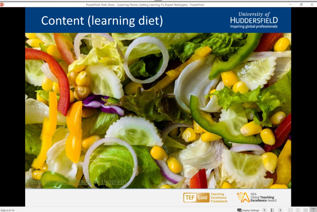 PeterMarshman's tweet photo. Enjoying @rupert_ward 's presentation for the #CASAutumnEvent asking if we are 'learning fit' as educators. @CompAtSch #learning #fitness https://t.co/3MFvxHLHfq