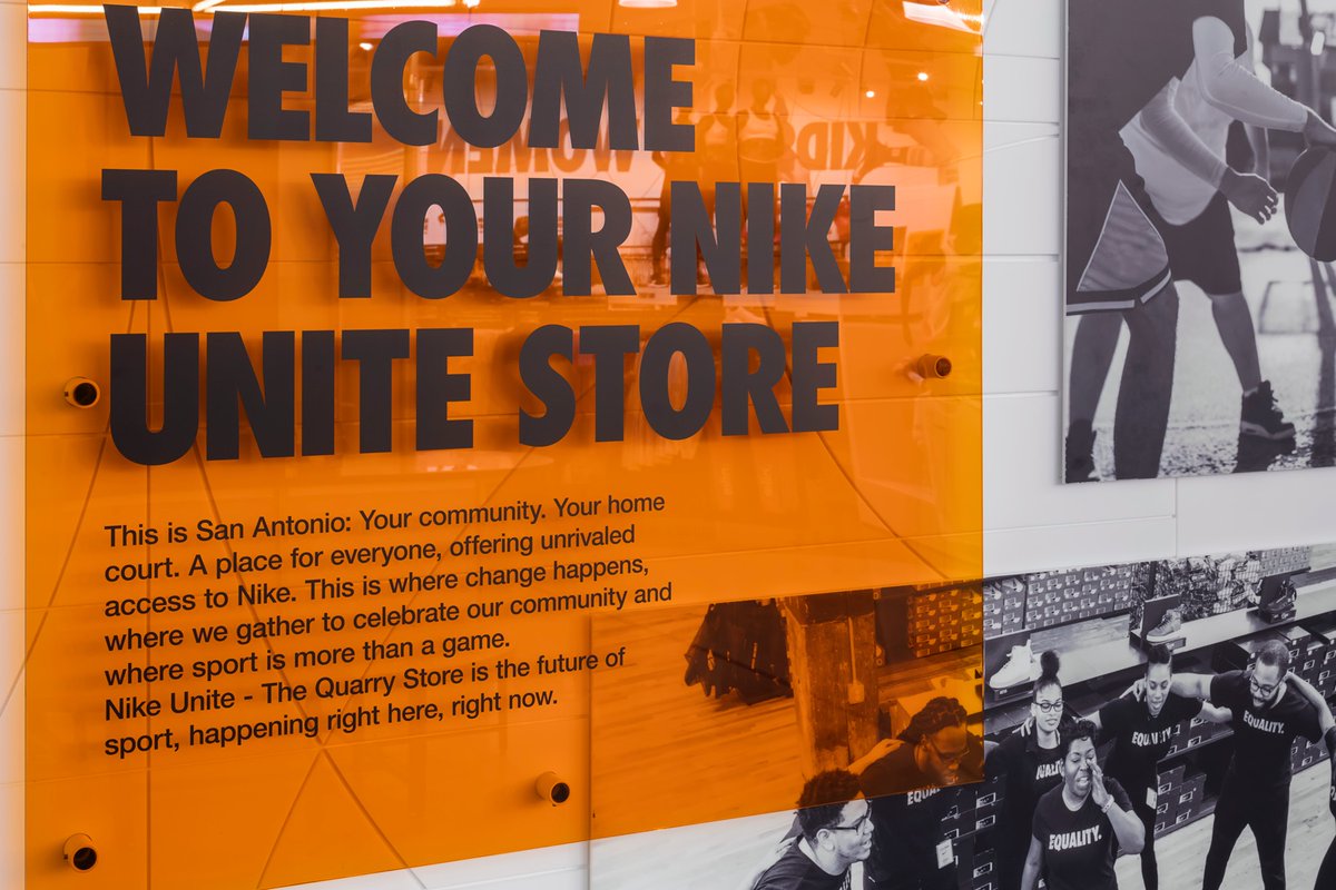 J23app's tweet photo. New Nike Unite stores are now open to the public in the following locations:

Portland, OR
East New York
San Antonio

Coming soon:
South Chicago
Atlanta

Details -> https://t.co/dvVMtqrQGv https://t.co/mMOSIfELBP