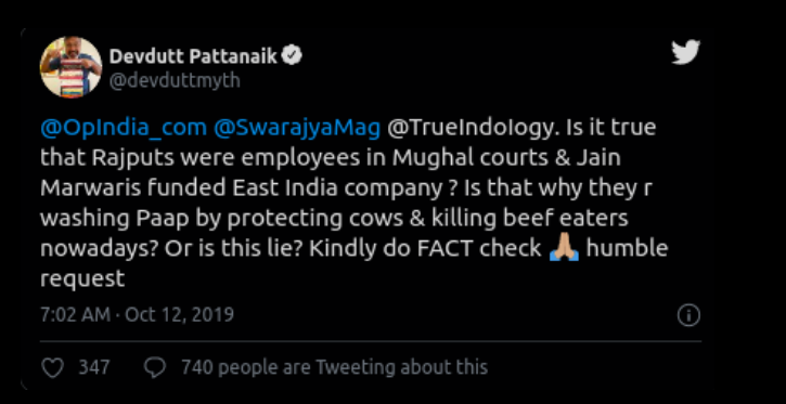  @TIinExile : What they keep telling you: Jain Marwadis financed East India CompanyWhat they DO NOT tell you: Jain Marwadis also financed Marathas & Sadhus At one point,they were desperately trying to finance anyone who could get rid of their Nawab, Jihadi rapist Siraj-ud-daulah