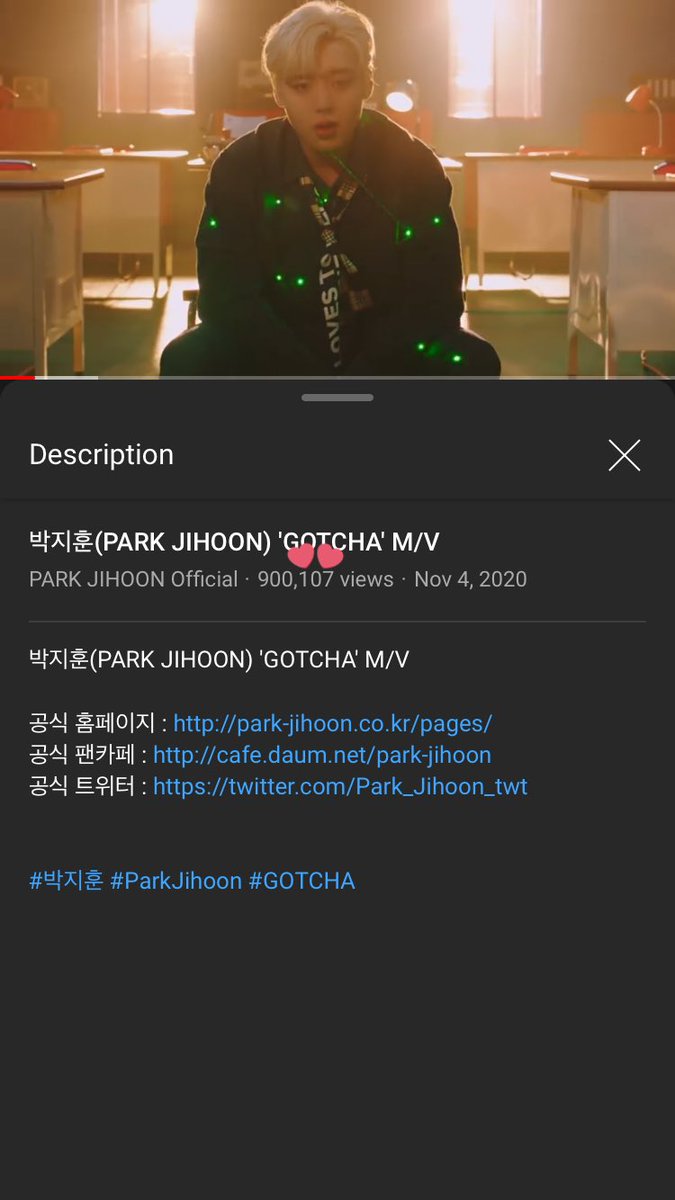 jeojanghoon29's tweet photo. Gotcha finally reached 900k! 100k more til we reach 1M views! Keep streaming MAYS! 💖💛💚
#박지훈 #ParkJihoon #갓차 #GOTCHA #메이_마음을_GOTCHA #윙끼 #GotchaWatchParty https://t.co/bePbIouLaK