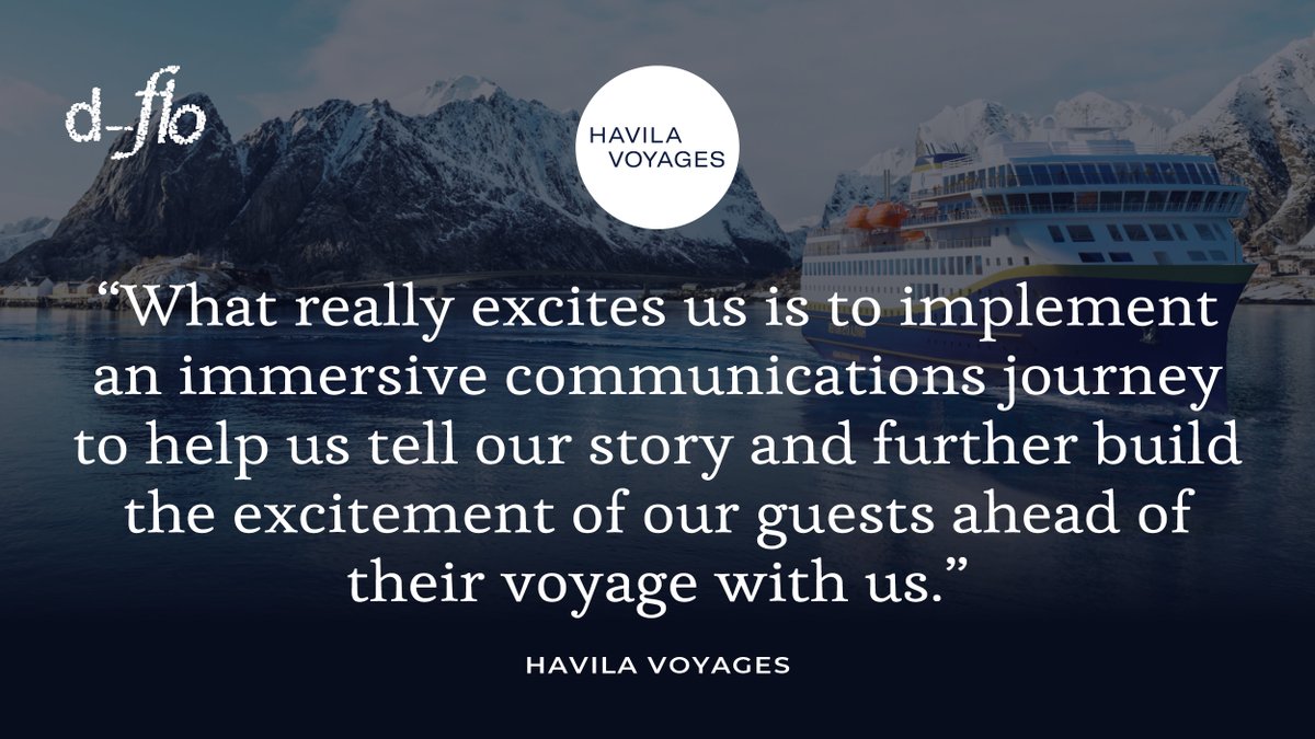 dfloLimited's tweet photo. A standout testimonial from #HavilaVoyage explaining the importance of improving the customer journey and building up excitement before, during and post #voyage. #TravelComms #SafeReturnToSailing @dfloLimited https://t.co/auJop9rIoe