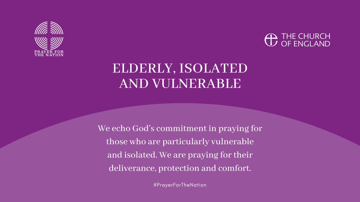 churchofengland's tweet photo. We are committed to praying for those who are vulnerable and isolated.

Take a moment to pray with us at 6pm throughout November, in #PrayerForTheNation. https://t.co/QmX9CmtDSY