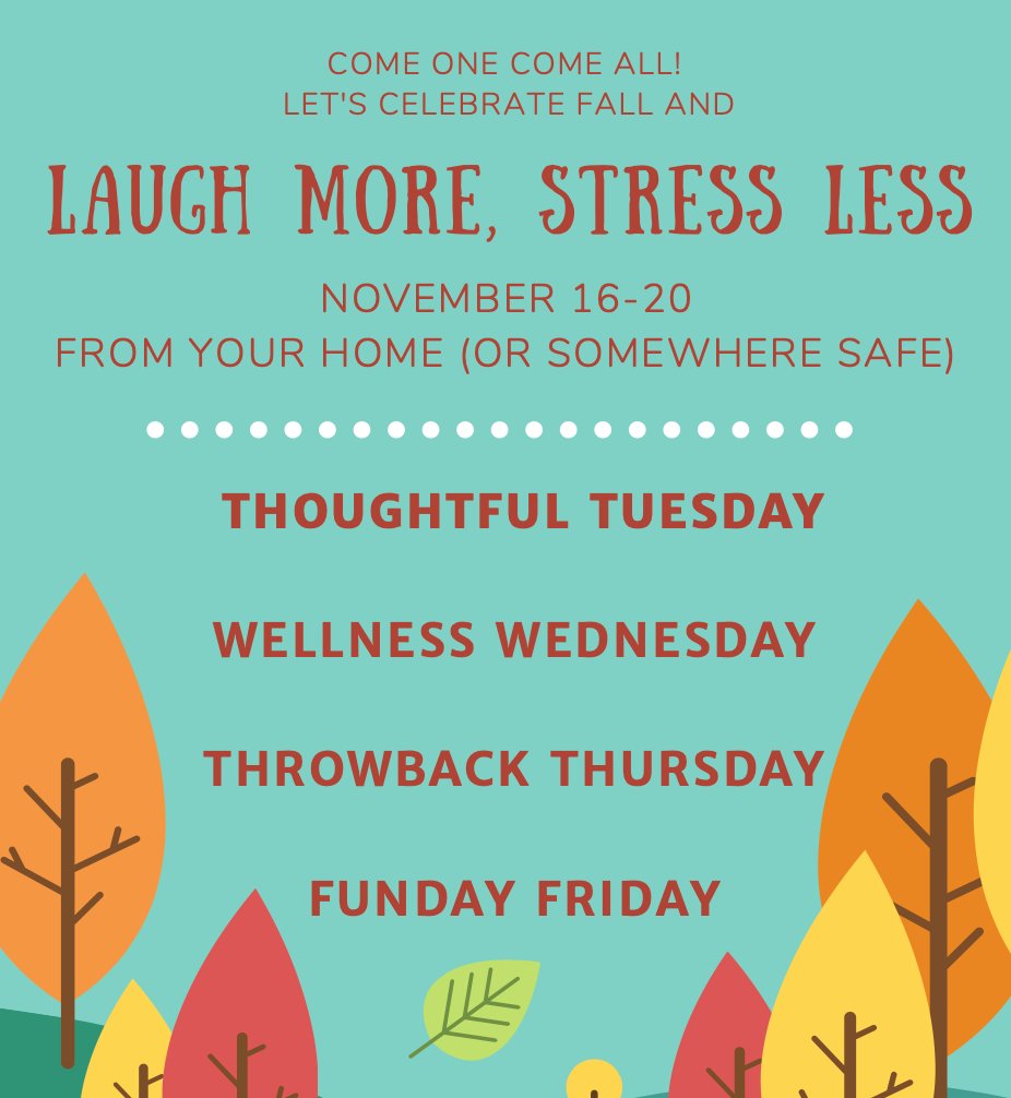 Principal_YHS's tweet photo. Laugh More, Stress Less week going great! Thoughtful Tuesday feeling grateful for our amazing @yhscounseling team putting this together & phenomenal teachers and staff addressing stress and SEL skills w/ Ss. @YorktownHS #Laughmorestressless https://t.co/KemGdvdLXF
