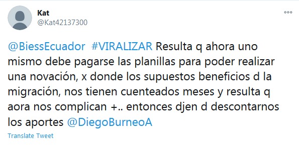 Biess Banco Del Iess Buen Dia La Plataforma Presenta Inestabilidad En El Aplicativo De Prestamos Quirografarios Estamos Trabajando Al Momento Para Solventar Estos Problemas Agradecemos Su Comprension T Co 9bsct6s0yb