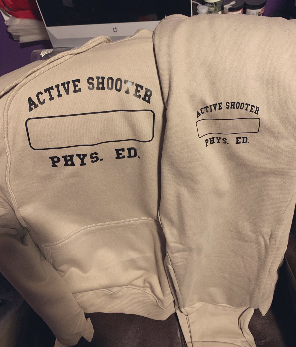 LunarTakeout's tweet photo. RUN. HIDE. FIGHT. ‼️
Active Shooter PE Sweatsuit Sample. https://t.co/BaVYQHS1WJ