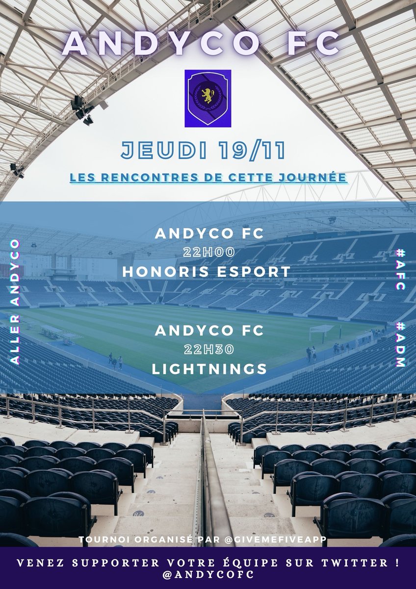 🗓 Le championnat continue !
Soutenons notre équipe pour les rencontres d'aujourd'hui ! ⚽️🎮