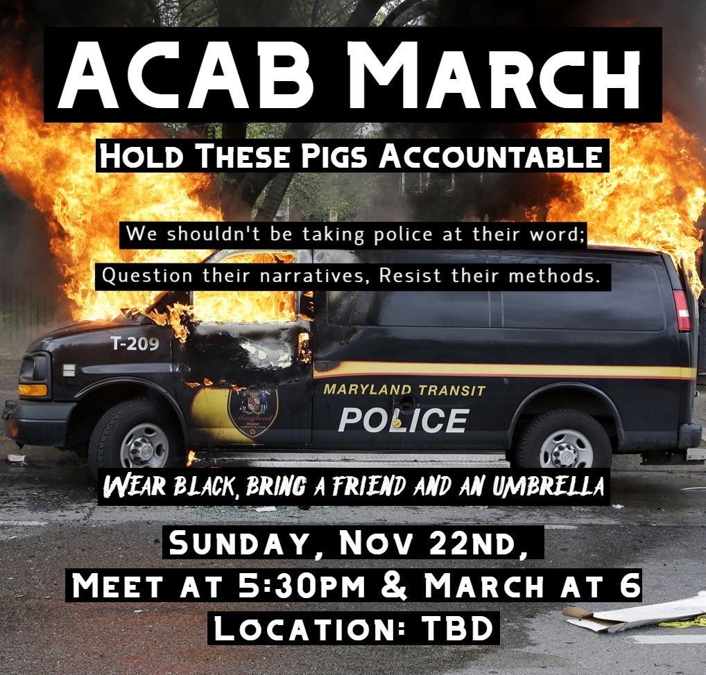 GKMCBmore's tweet photo. Tap in... This Sunday, stay tuned for the location drop. And as always FUCK 12 #baltimoreprotest #BLM #ACAB #Fuck12 #MovementNotaMoment https://t.co/829zIeENj4