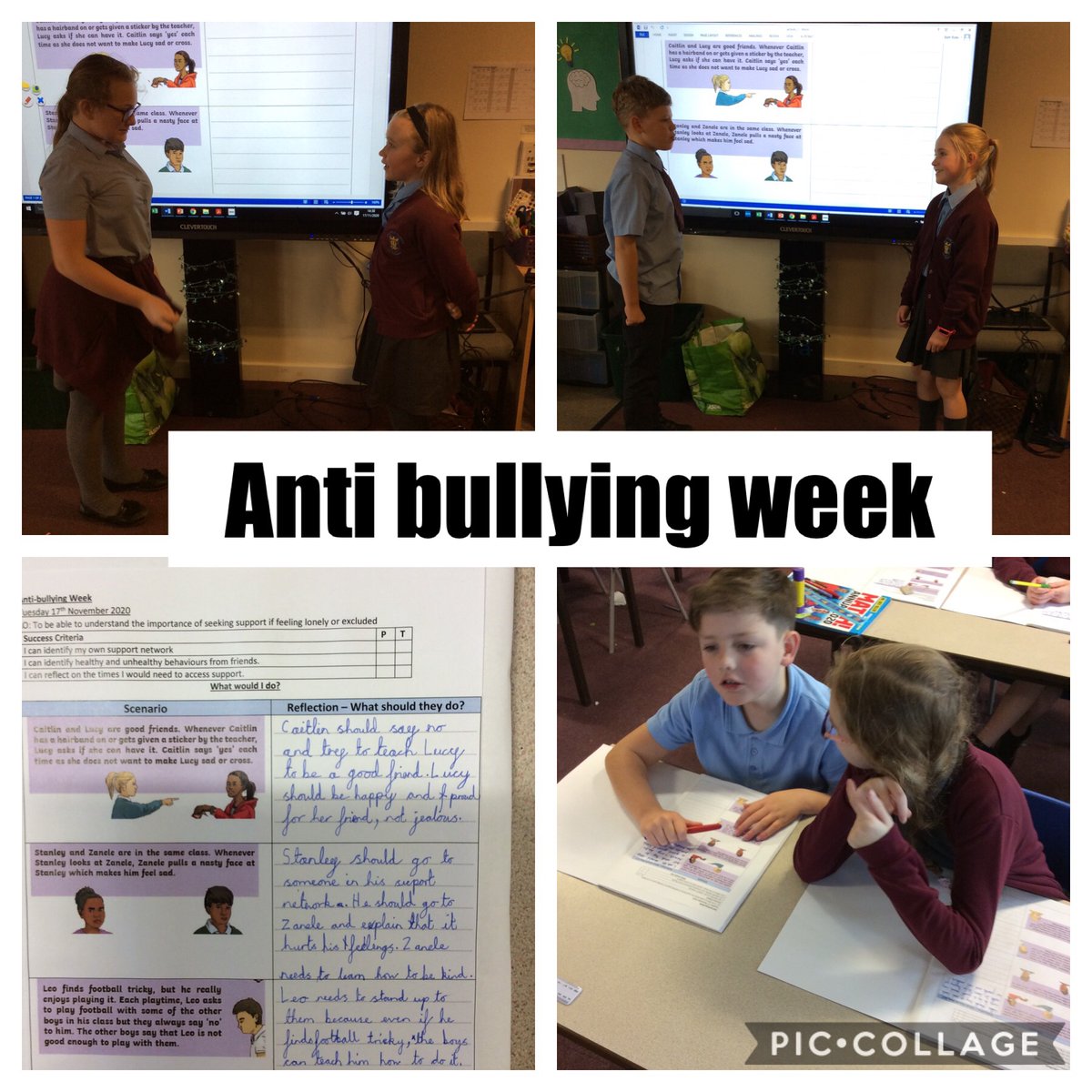 We have been acting out different scenarios and giving advice to both the victim and the bully as part of our work for antibullying week. <a href="/BrantonLearners/">Branton St Wilfrid's</a> <a href="/MrsFJ70/">Ann Foxley-Johnson -The Anti-Bullying Company</a> <a href="/ABAonline/">Anti-Bullying Alliance #AntiBullyingWeek</a> #Antibullyingweek2020