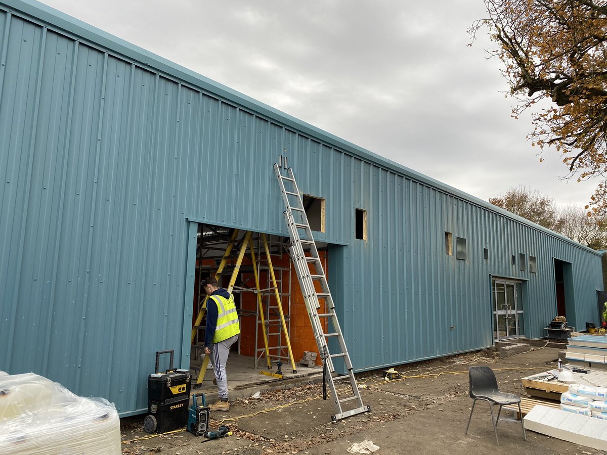 playford_daniel's tweet photo. Accessibility lift installed today👍Can’t wait to get it working with our young people! Workshop is also coming along nicely, not long now! Great work @carmelcrest @Concertus_  @CambsCC @WaterGrafham #outdoorlearning #residential https://t.co/OR4ocjtl4t