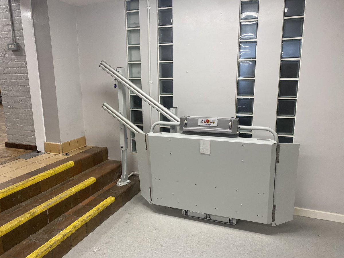 playford_daniel's tweet photo. Accessibility lift installed today👍Can’t wait to get it working with our young people! Workshop is also coming along nicely, not long now! Great work @carmelcrest @Concertus_  @CambsCC @WaterGrafham #outdoorlearning #residential https://t.co/OR4ocjtl4t