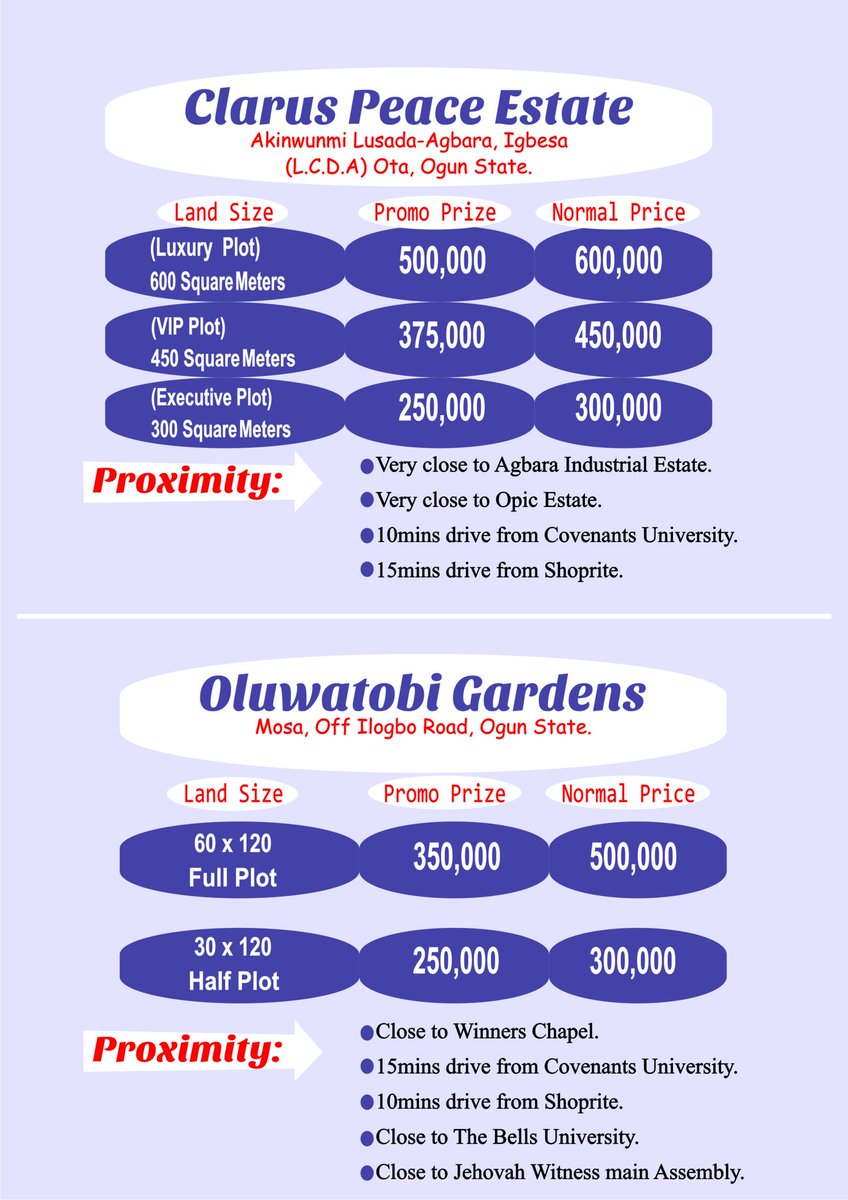 Also check out  @clarus_estate land promo and see amazing prices on lands..DO NOT SLEEP ON THIS