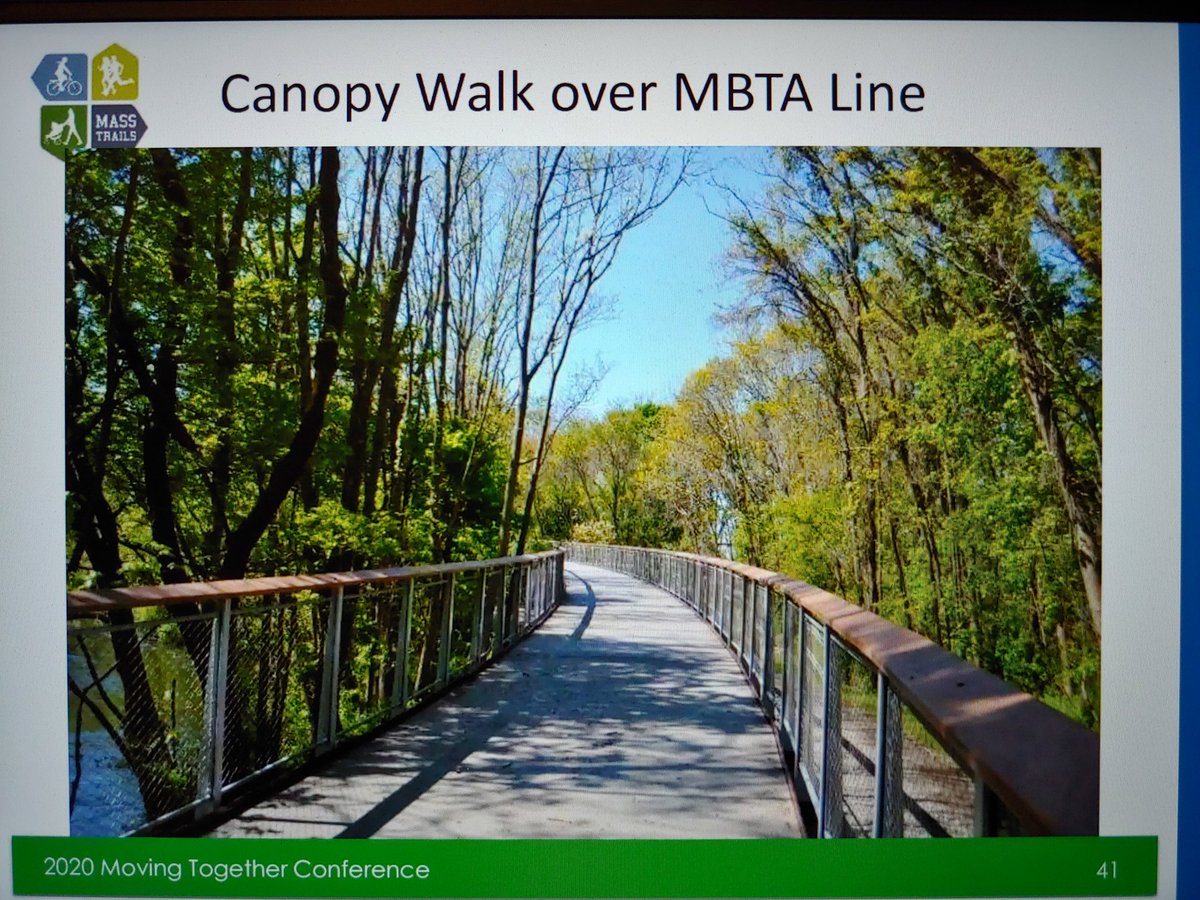 NepGreenway's tweet photo. We're pleased to see the #NeponsetGreenway featured in @MassDCR presentation at the #MovingTogether2020 conference! Dan Driscoll notes the Dorchester gap is slated for construction in FY2022. https://t.co/UpEGymX6B2