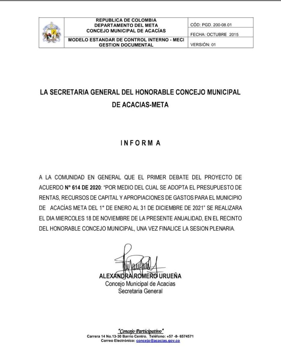 ConcejoAcacias's tweet photo. #ConcejoSesiona
#ConcejoInforma https://t.co/fszB8CiUZX