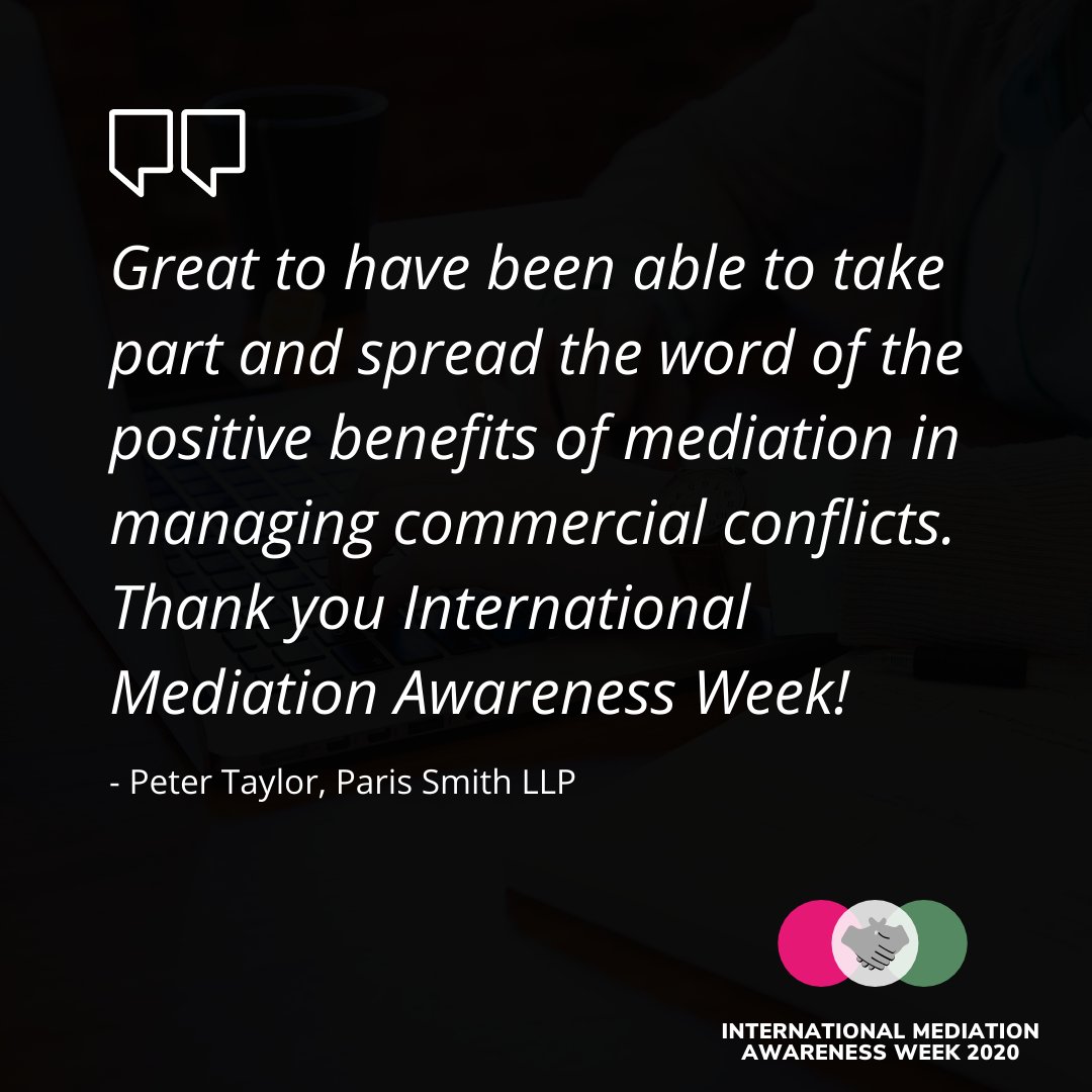 IntlMediatorWk's tweet photo. We've been inundated with positive feedback since our event last week so thanks to Peter Taylor for his comment! 

What would you like to see at International Mediation Awareness Week next year? 

#MediationMatters #Mediation #IMAW2020 https://t.co/NwTuJkeqmg