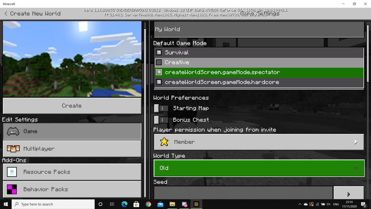 Minecraftnews در توییتر Secretfeatures Hardcore Spectator Mode On Code Same With World Types They Are Also In Minecraft Hopefully Soon We Will See Them Thanks To Honkit1103 For Screenshots T Co Ryxewt5dur