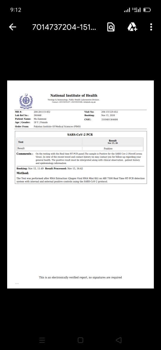 Hurairah_77's tweet photo. Positive COVID report of bahria university student and she was there giving exam on 17-11-2020 . Stop playing with our lives 
Bahria university islamabad campus.
#CloseEducationalInstitions
#bahriauniversity 
@dcislamabad 
@Shafqat_Mahmood 
@DhoIslamabad https://t.co/ZFEuOdrYM3