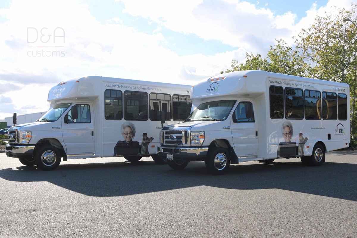 da_customs's tweet photo. https://t.co/2gF3VBQcIO
.
Printed and installed graphics on two brand new shuttle buses for @DiscoverSHAG Sustainable Housing for Ageless Generations to their Seattle locations.
#seattlewrap #buswrap #shuttlewrap #advertising #vehiclewraps #branding #brandingdesign @ffellers https://t.co/BnNjx4Mq9x