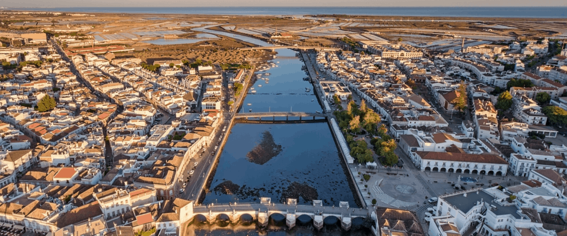 Next we have Tavira, the closest city to Santa Luzia, and the place where I went to high school. It's been inhabited by different cultures and peoples, has wonderful food, and there are also flamingos to be seen along its salt works (Salinas).