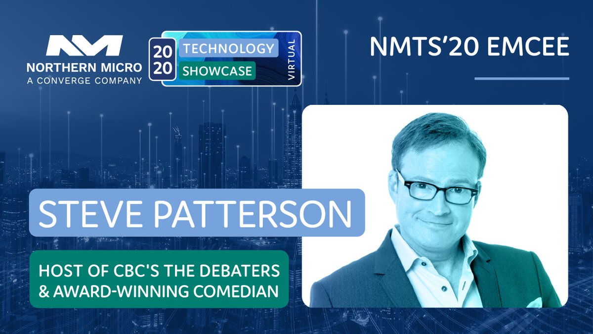 NorthernMicro's tweet photo. We are pleased to announce our hilarious #NMTS20 emcee... @patterballs! 🤯
Join us for our annual one-of-a-kind technology showcase on December 10th at 11 am EST. 🎉
Don't miss out! Register now - https://t.co/fEFUjpXX60
#TechnologyShowcase #TheDebaters #CB https://t.co/CmngH7D07V