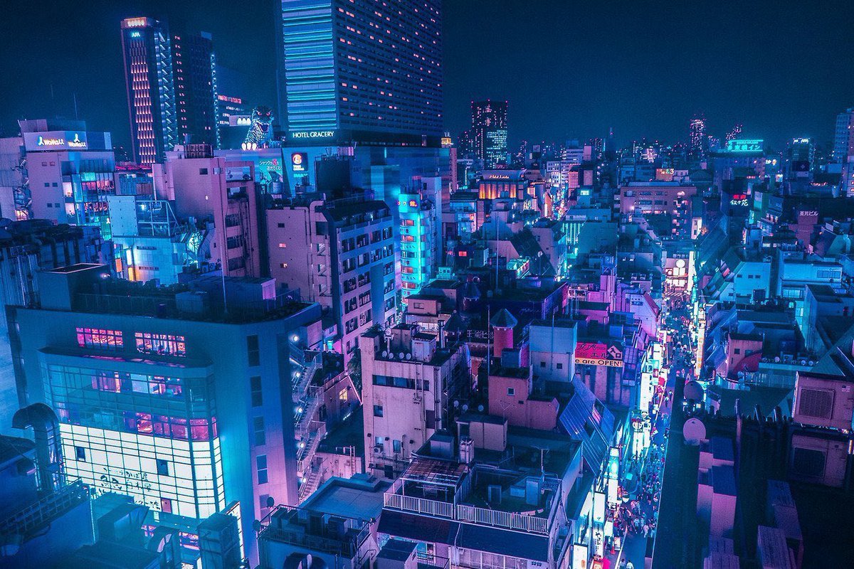 INTERIORPORN1's tweet photo. Shinjuku at Night 🥰 https://t.co/xO3lOoMHOD